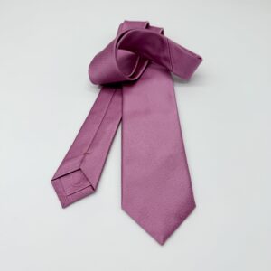 100% Silk Tie Ready To Wear - Woven - Pink - Micro Pattern - Hand Made In Italy