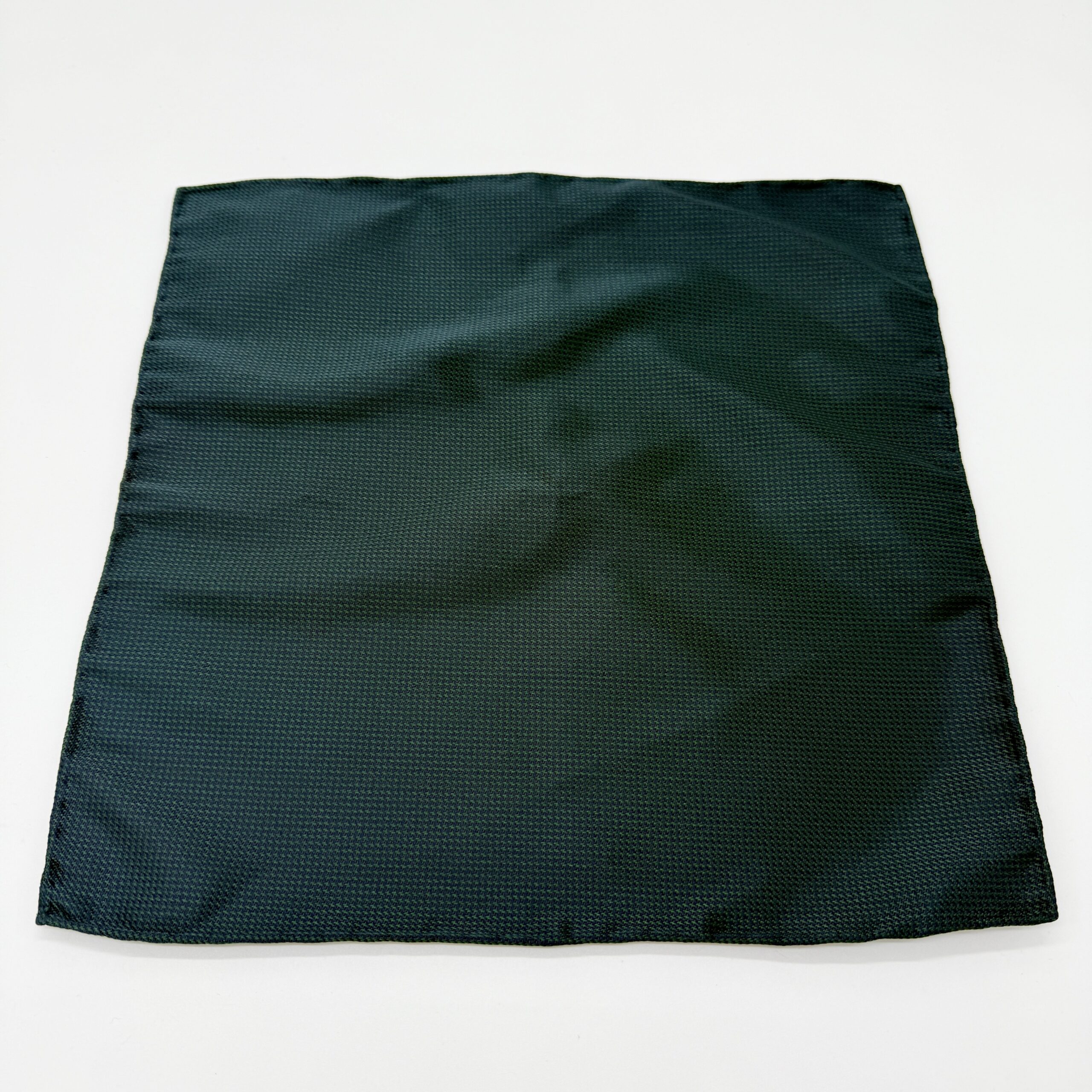 100% Hand Rolled 100% Silk Pocket Square - Ready To Wear - Micro - Green - Hand Made In Italy - Image 2