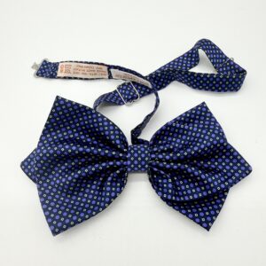 100% Silk Pretied Bow Tie - Ready To Wear - Violet - Micro - Hand Made In Italy